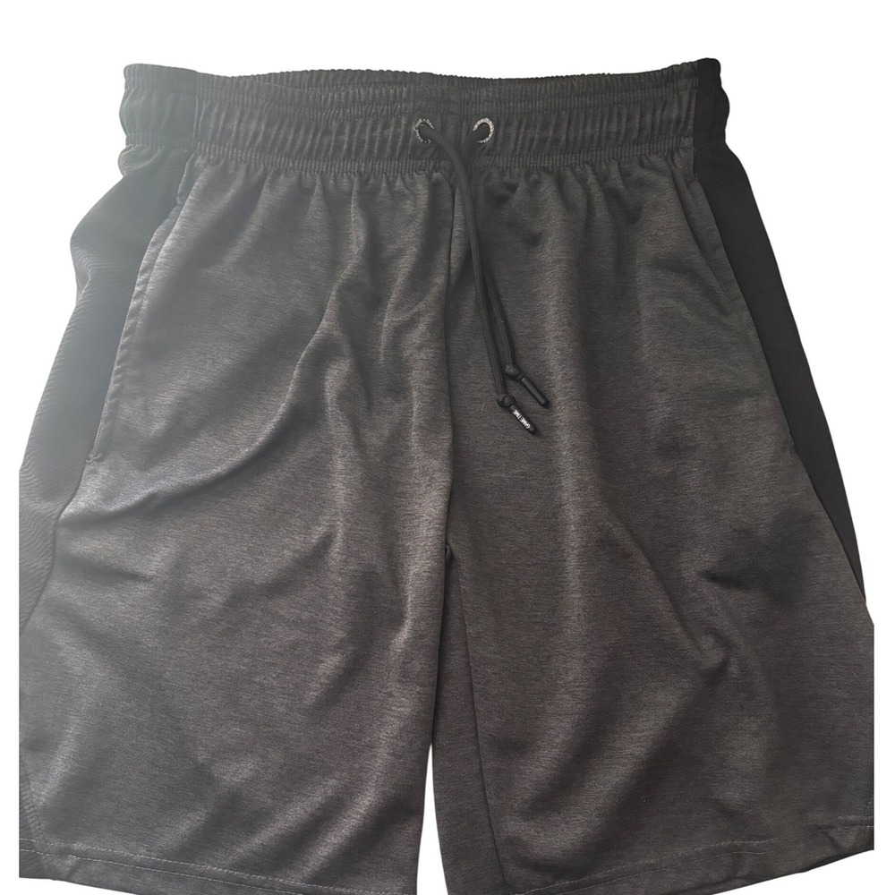 Game Time Athletic Shorts Mens Large Charcoal Gray GUC Drawstring Pockets
